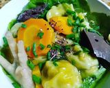 Hình bước làm 3 của món Hoành thánh nước lèo và hoành thánh chiên