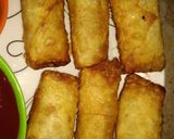 A picture of step 12 of Tikka spring rolls.