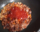 Foto del paso 7 de la receta: Spaghetti con Trigueros, Tomates Cherry, Aceitunas Verdes y Panceta al Pesto de Hierbas Provenzales