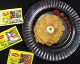 A picture of step 4 of Kodo millet vegetable pancake.