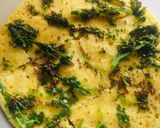 A picture of step 3 of Instant Dhokla ready in four minutes.