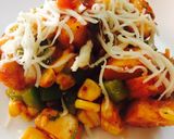 A picture of step 4 of Corn capsicum pizza bhel..!!!❤️👍.