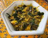 A picture of step 16 of Cod with Mushrooms, Cilantro, and Turmeric.