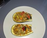 Foto del paso 3 de la receta Berenjena rellena de melva y verduras