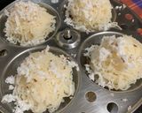 A picture of step 7 of Suji Idiyappam with coconut chutney.