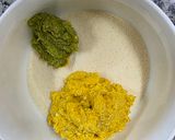 A picture of step 2 of Sweet Corn Suji Pancake.