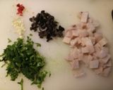 A picture of step 1 of Gnocchetti sardi with black olive and sword fish ragu.