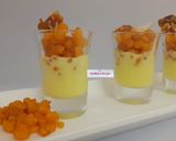 A picture of step 5 of Custard boondi caramel crunchy shots.
