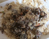 A picture of step 4 of Khoya Modak stuffed with Dates&Nuts.