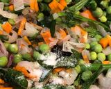 A picture of step 3 of Vegetable Rava Kichdi.