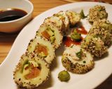 Foto del paso 9 de la receta Falso sushi de pepino, salmón y atún