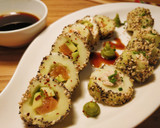 Foto del paso 9 de la receta: Falso sushi de pepino, salmón y atún