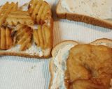 A picture of step 2 of Fish and Chips Sandwich from leftovers.