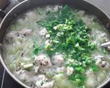 Hình bước làm 5 của món Canh bầu nấu với mọc
