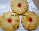 A picture of step 6 of #cake contest pineapple cake.