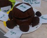A picture of step 4 of Double Chocolate fudge bear cake.
