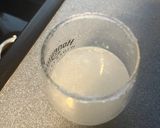 A picture of step 2 of Lemon drop martini style drink.