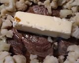 A picture of step 2 of Beef and Cauliflower.