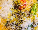 A picture of step 4 of Leftover alu bengan biryani.