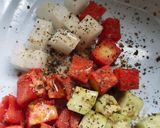 A picture of step 4 of Rubic square salad.