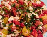 Une image de l'étape 4 de Salade de tomates anciennes mozzarella 😋😋.