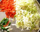 A picture of step 1 of Cabbage carrot subji (panch phorn).
