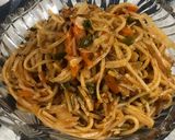 A picture of step 8 of Veg Schezwan Noodles.