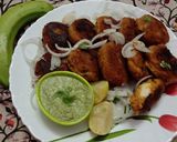 A picture of step 6 of Cheese Raw Banana cutlet.