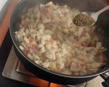 A picture of step 4 of Chicken Vegetable Spaghetti Stir Fry.