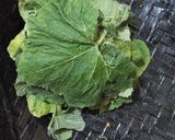 कद्दू के पत्तों की दाल वाली साग (Kaddu ke patto ki dal wali saag recipe in hindi) रेसिपी चरण 1 फोटो