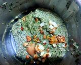 A picture of step 2 of Curry Leaves or Karuveppilai Chutney.