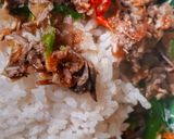 Foto langkah ke 6 dari resep Tumis Jantung Pisang Rebon.