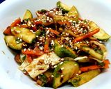 A picture of step 2 of Korean Cucumber Kimchi.