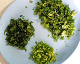 A picture of step 2 of Spicy Babugosha Salsa (Indian Pear Salsa).