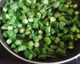 A picture of step 1 of Bhindi.