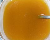 A picture of step 5 of Custard strawberry jelly with peach sauce.