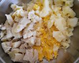 A picture of step 2 of Corn raw banana tikki.