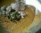 A picture of step 3 of Besan Mawa Berfi.