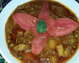 A picture of step 12 of Aloo mater salan😋.