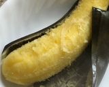 A picture of step 3 of Matoke(plantain) Ugandan style.