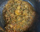 A picture of step 4 of Prawns fenugreek leaves masala.