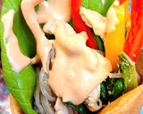 Hình bước làm 7 của món Burrito nhân miến, cải thìa, ức gà