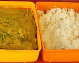 A picture of step 8 of Cluster beans koottu mixed with rice.