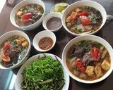 Hình bước làm 12 của món Bún riêu cua cho buổi sáng cuối tuần