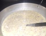 A picture of step 4 of Chenna payesh with rose flavour.