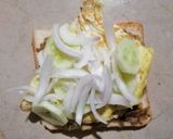 A picture of step 4 of Shami sandwich.