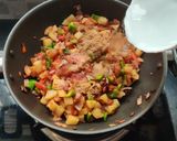 A picture of step 7 of Spicy potato capsicum curry chatpati aloo shimla mirch sabzi.