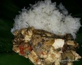 Foto langkah ke 4 dari resep Botok Kerang Tahu Putih.