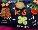 A picture of step 3 of Crispy chicken burger.
