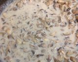 A picture of step 5 of Green Bean Casserole (from scratch).